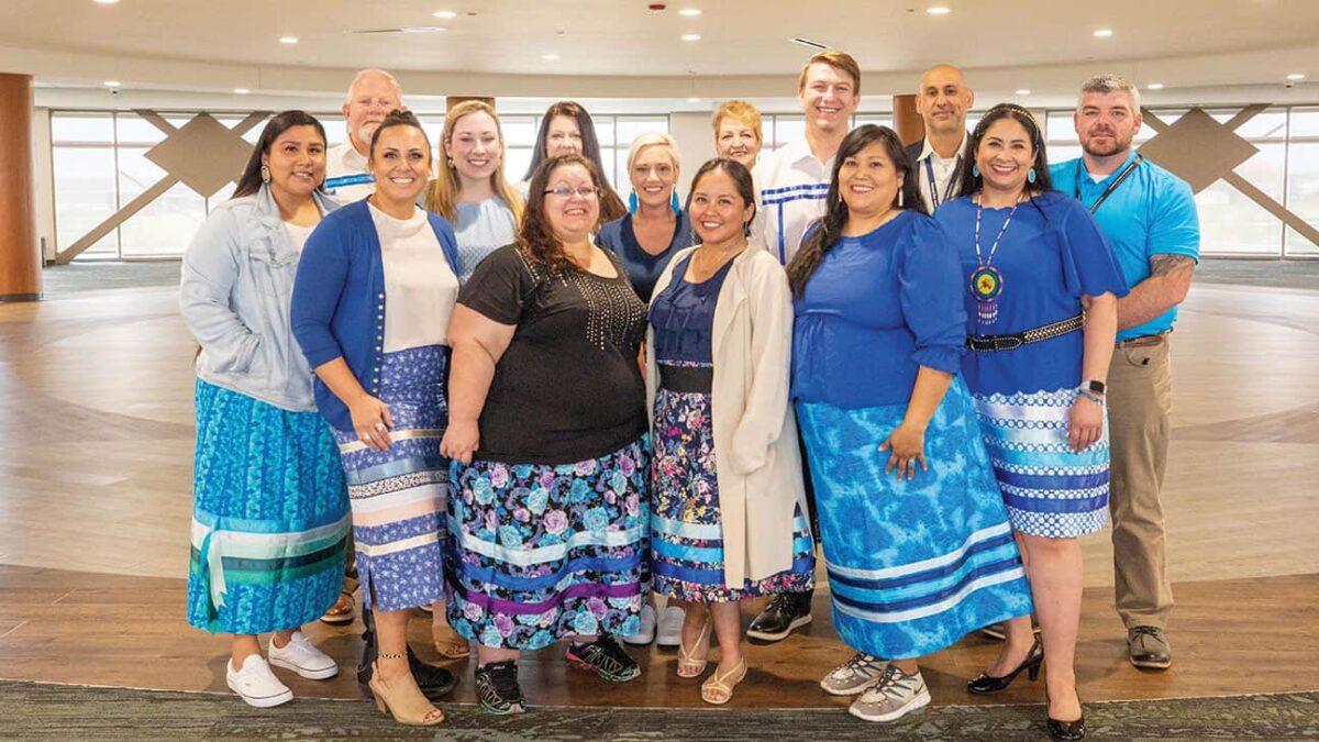 Office of Prosecution make ribbon skirts and shirts for Child